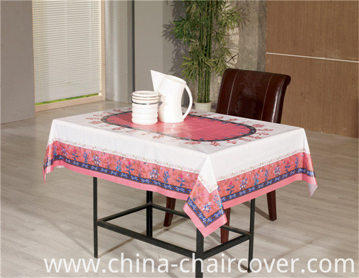 120*152cm Clear PVC Printed Transparent Tablecloth of New All in One Design for Home/Party/Wedding